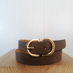 Cinturón marrón doble...