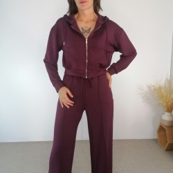 Chaqueta de chándal granate...