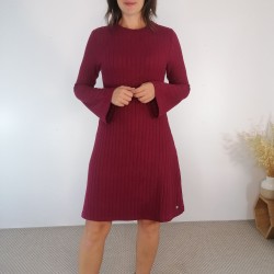 Vestido granate de punto...