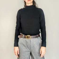 Pantalón gris espiga con...