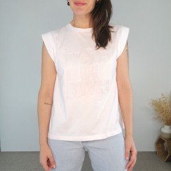 Camiseta blanca manga corta...