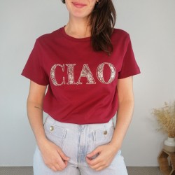 Camiseta granate con...