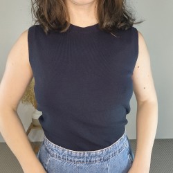 Chaleco top azul marino de...