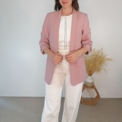 Americana blazer rosa manga...
