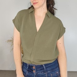 Camisa de mujer manga corta...