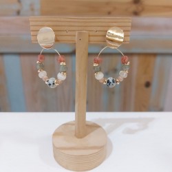 Pendientes aro cuentas y...