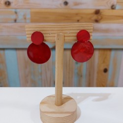 Pendiente nacar granate...