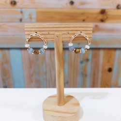 Pendientes aro cuentas...