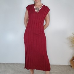 Vestido midi de punto...