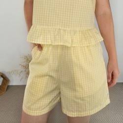 Short cuadro vichy amarillo...