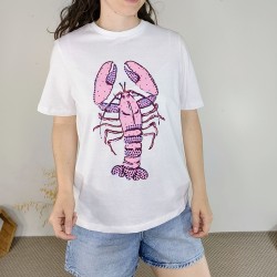 Camiseta estampada langosta...