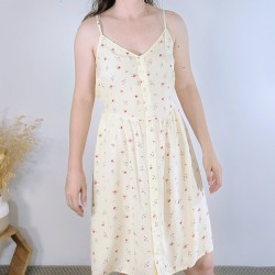 Vestido corto amarillo con...
