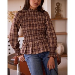 Camiseta cuadros nido abeja...