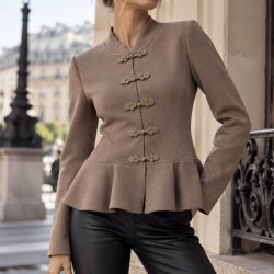 Jersey taupe con cierres...