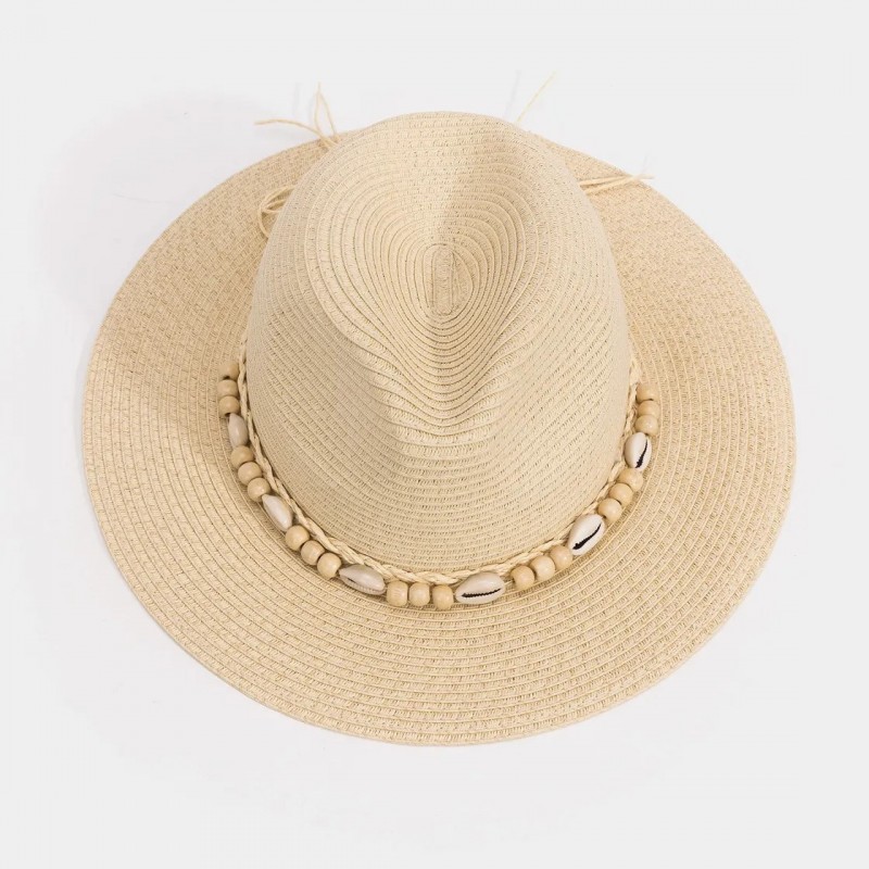 Sombrero paja detalle conchas Tiffosi